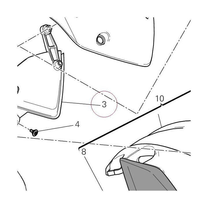 Stay, windshield 48110901A