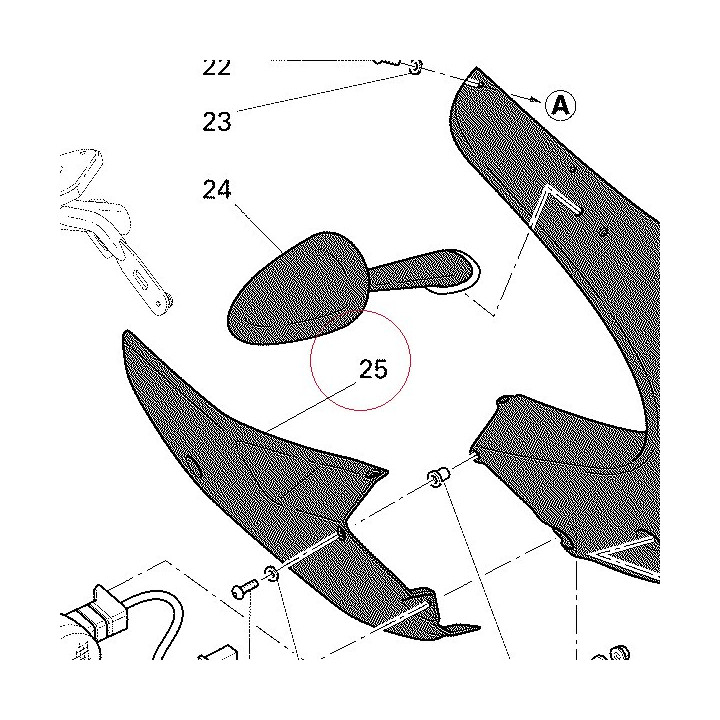 Cover frame right red 48120341AM