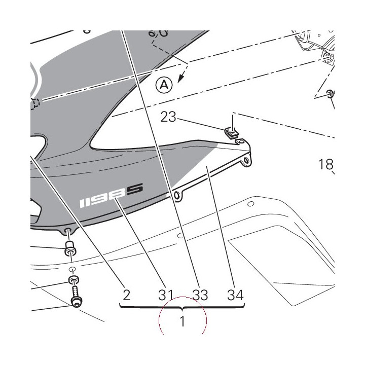 Complete headlight fairing 48120404AH