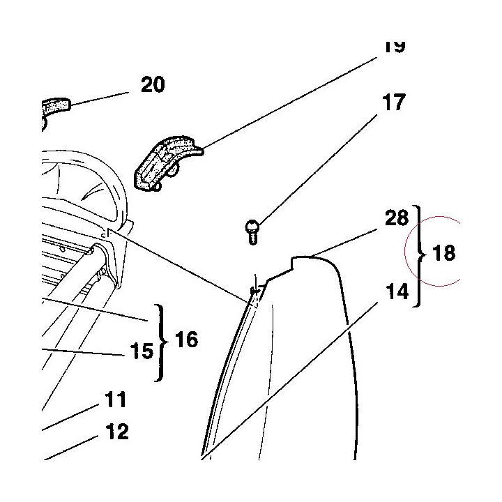 Cover, frame left 48210211AC