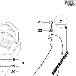 Cover frame left red 48210261BA