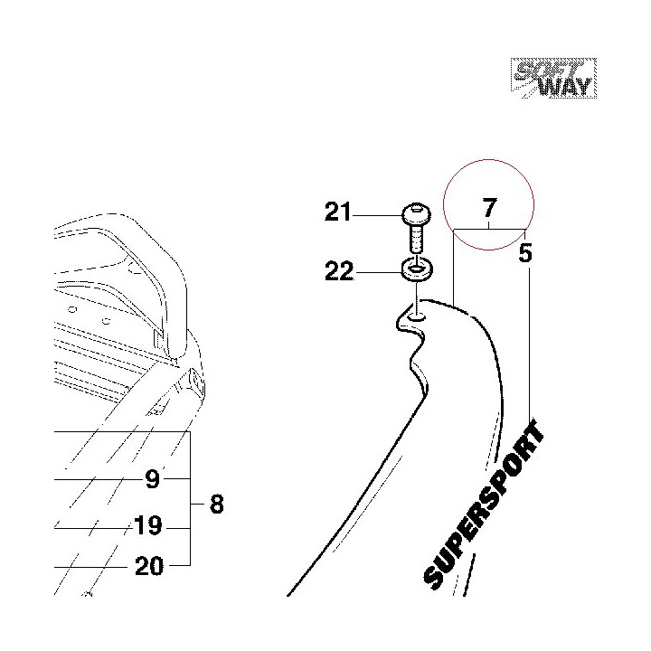 Cover, frame left gray senna 48210261BG