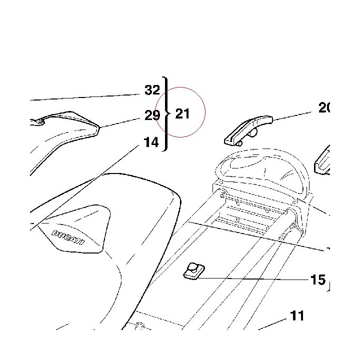 Cover frame right matt gray 48210281BC