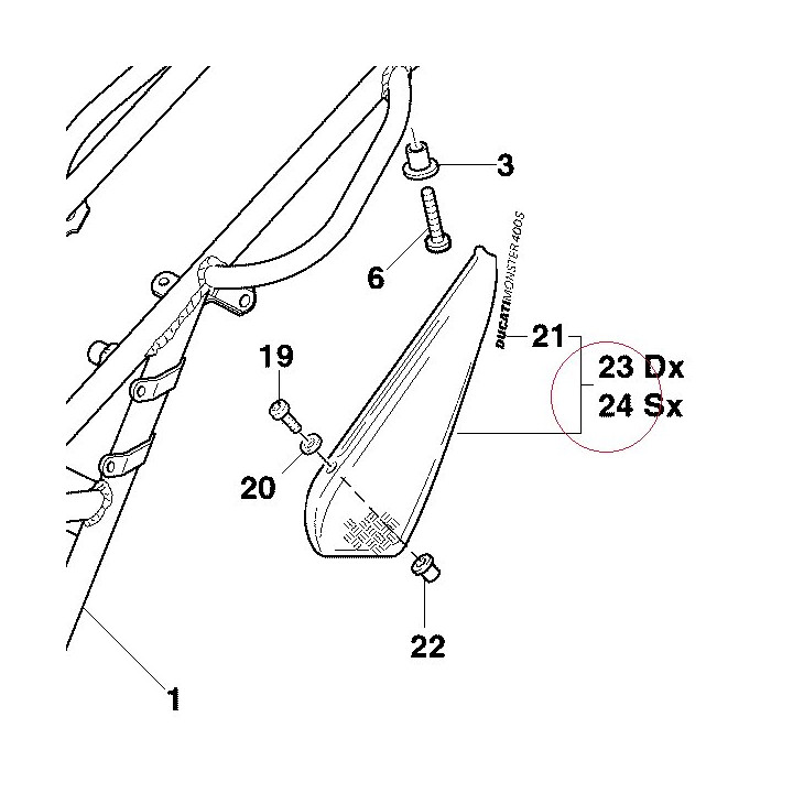 Cover, frame left 48211021A