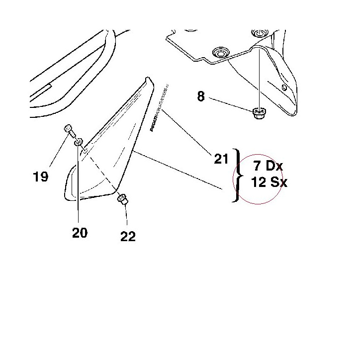Cover, frame left 48211081B