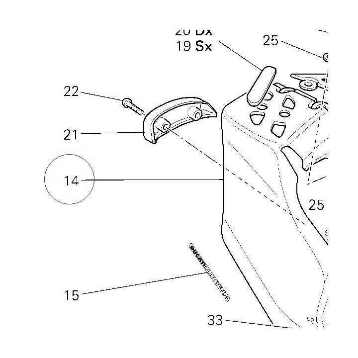 Cover, frame right yellow 48211112AB