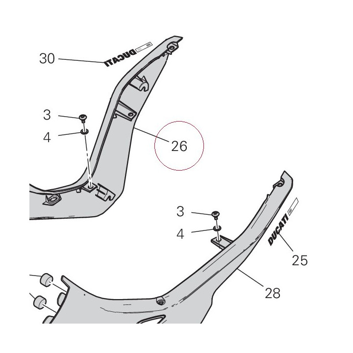 Cover, frame right 48211223AT