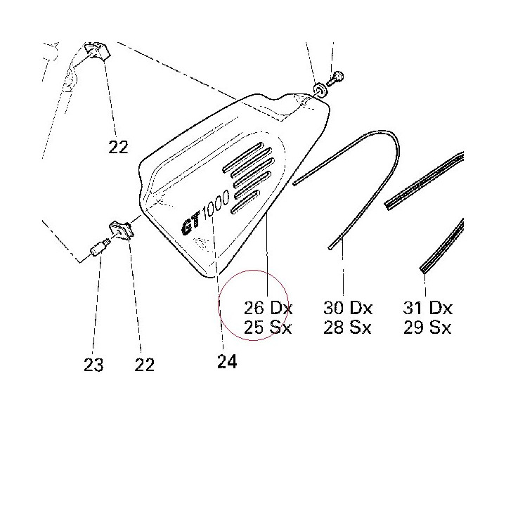 Cover, frame right 48211371AC