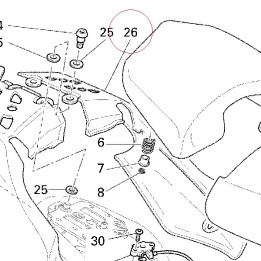 Cover frame left red 48211401AA