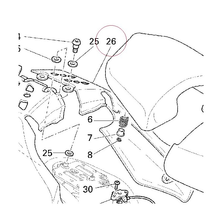 Cover frame left red 48211401AA
