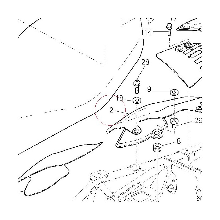 Cover, frame right 48211501C