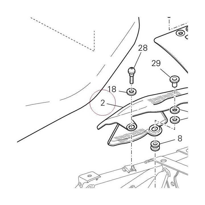 Cover, tail right 48211521E