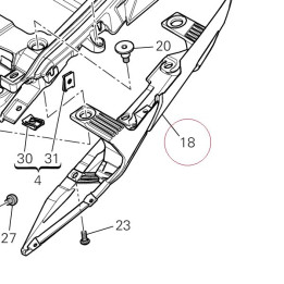 Tail guard bottom left 48211611A