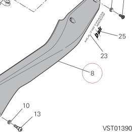 Cover frame left red 48211921AA