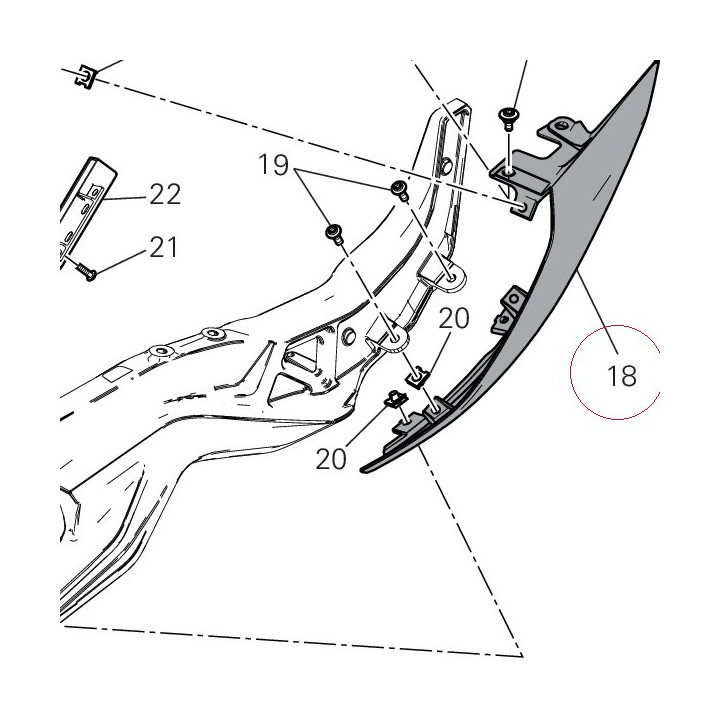 Cover, tail left 48212132AJ