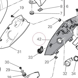 Cover, tail right 48212142AB