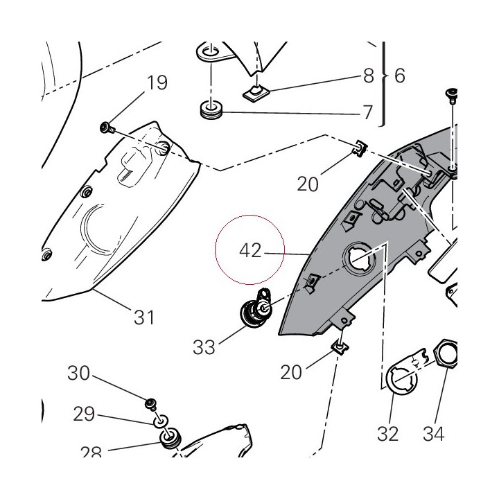 Cover, tail right 48212142AB