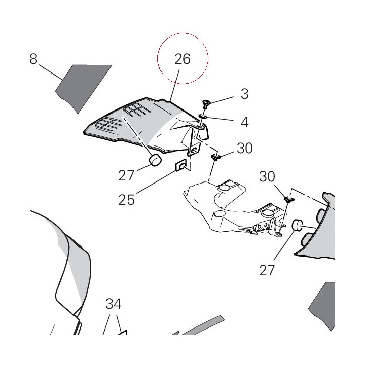 Cover, frame right 48212272AH