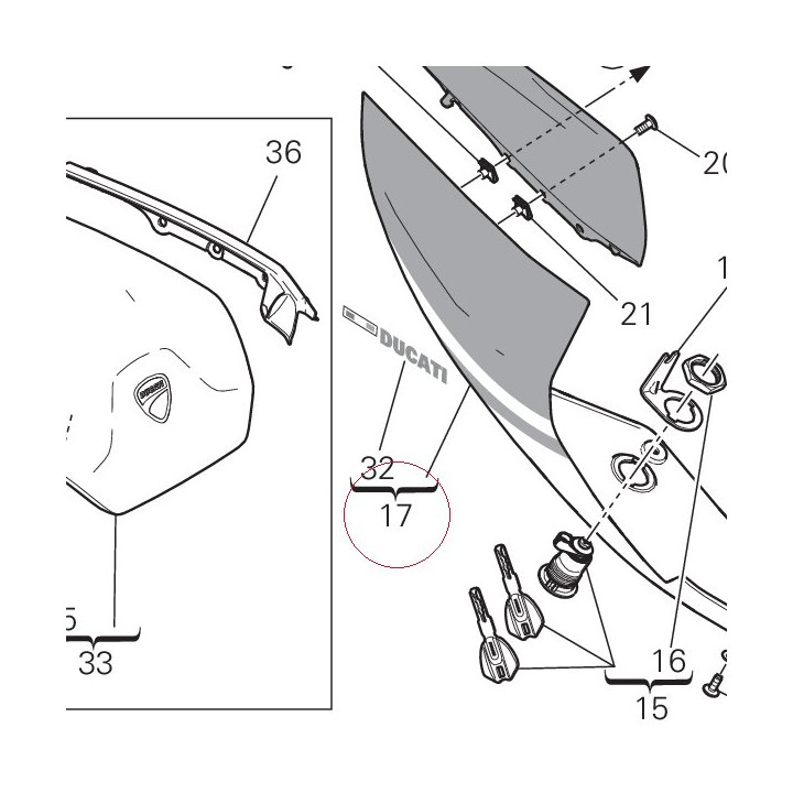 Cover, frame right 48212311AA