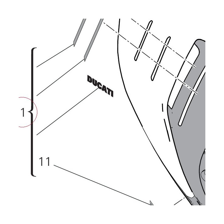 Rear fairing 48212742AA