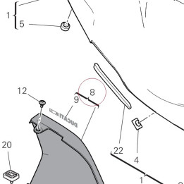Cover frame left white 48216773AB