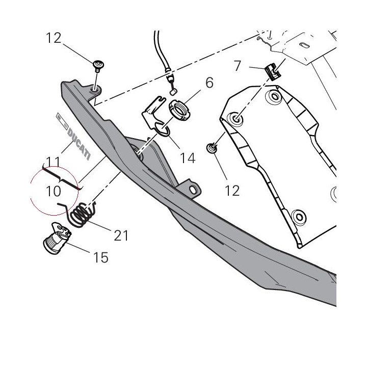 Cover frame right matt gray 48216783AT