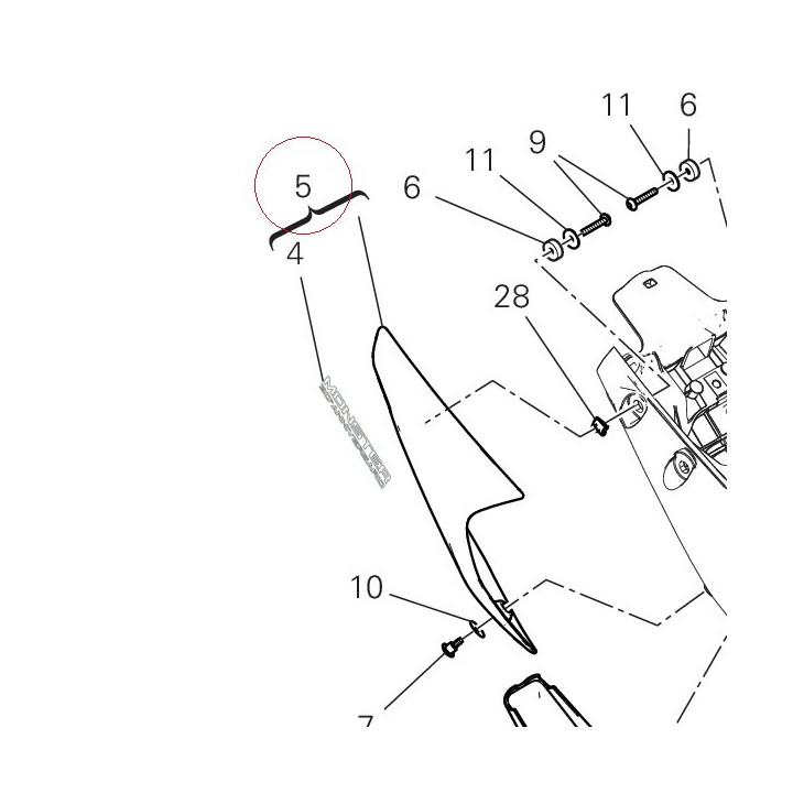 Cover, frame right 48216991AF