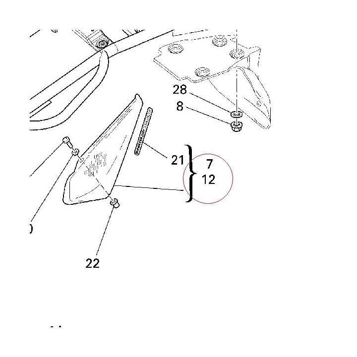 Side cover, left 48221221A