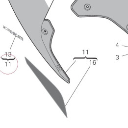 Rear fairing 48222451AB