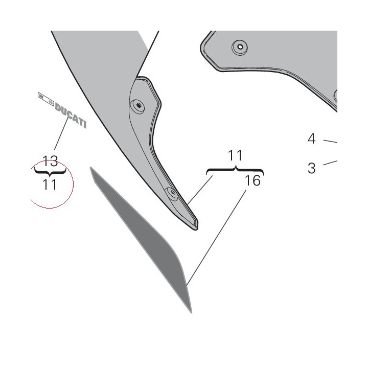 Rear fairing 48222451AB