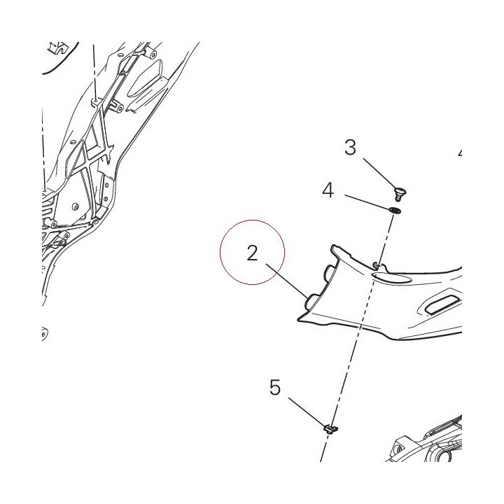 Cover frame left red 48222701AA