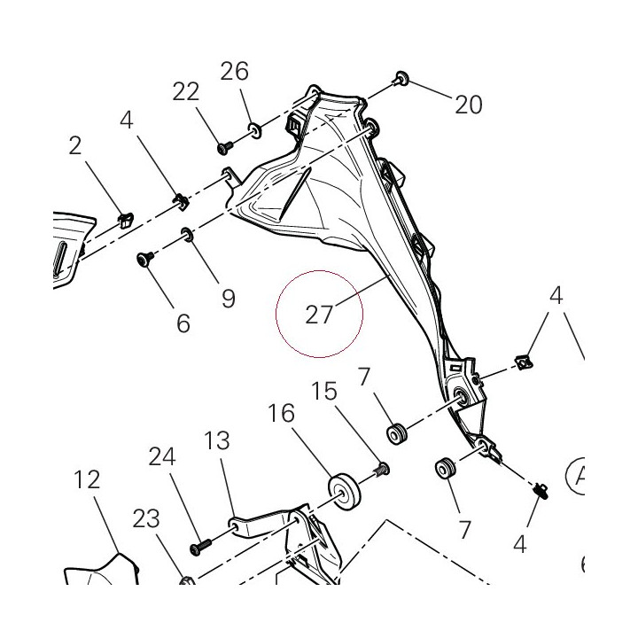 Cover, frame right 482PI741A