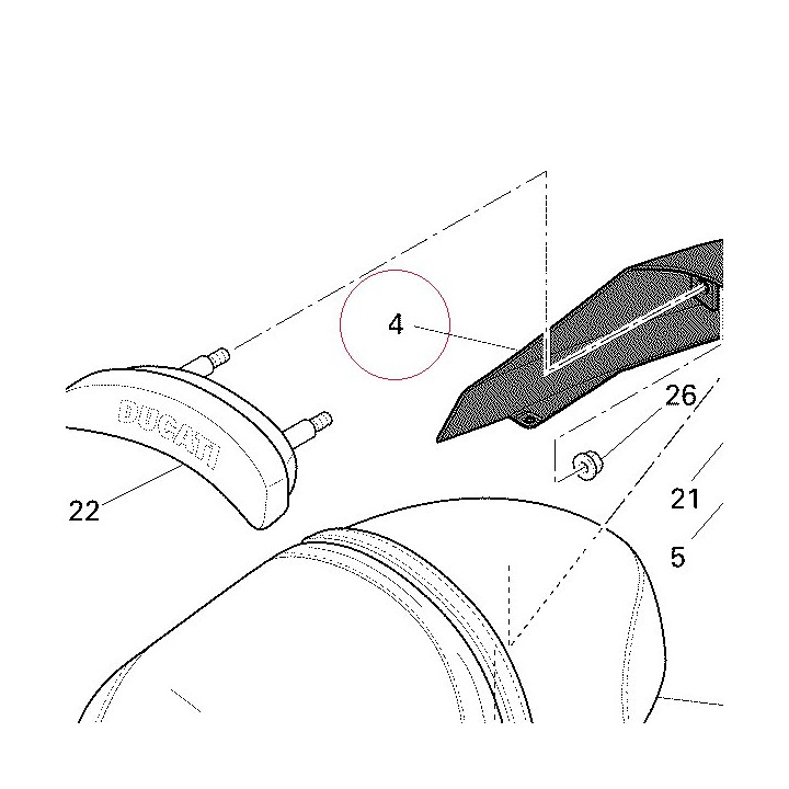 Cover, seat tail 48310501DT