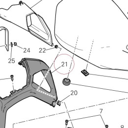Tail guard centre red 48311722AA
