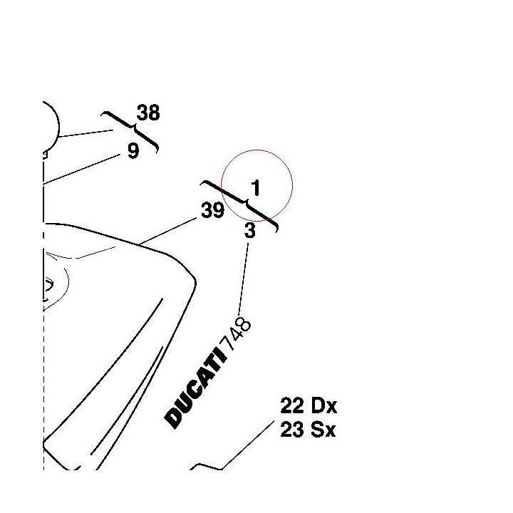 Rear fairing 48320221CB