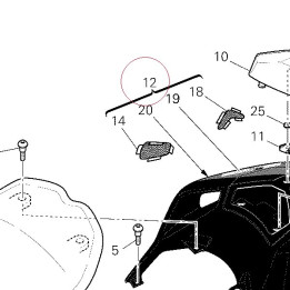 Single-seater tail guard carbon 48320621AH