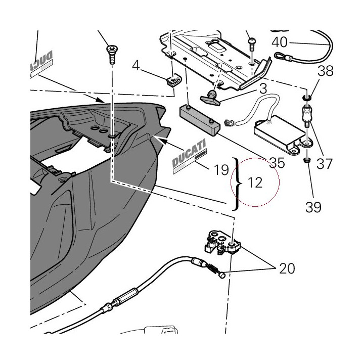 Rear fairing 48320751AA