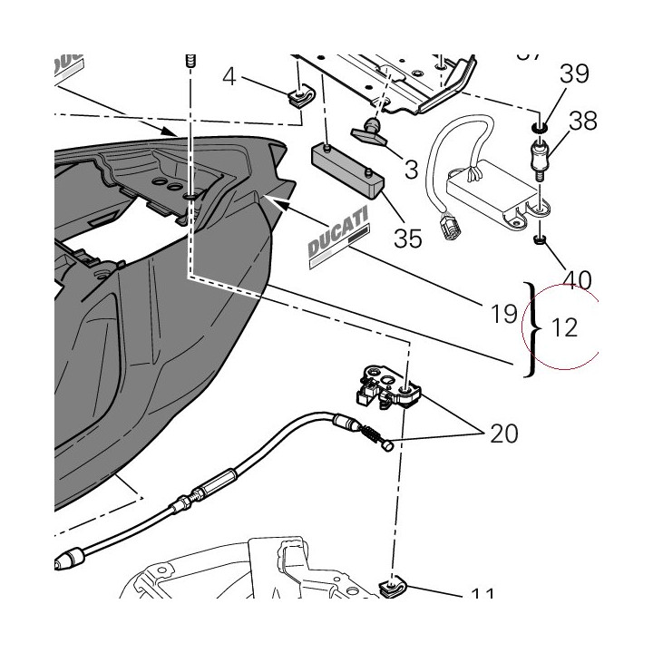 Rear fairing 48320751AT