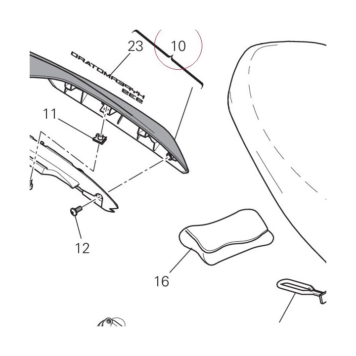 Cover frame left white 483P1761BT