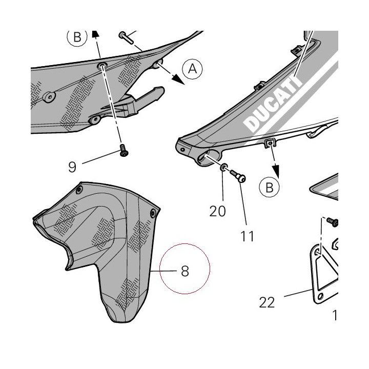 Air deflector bottom left 48410901AB