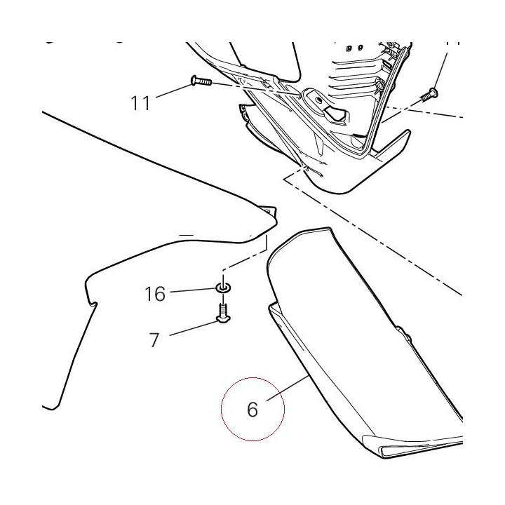 Air deflector, right 48412731A