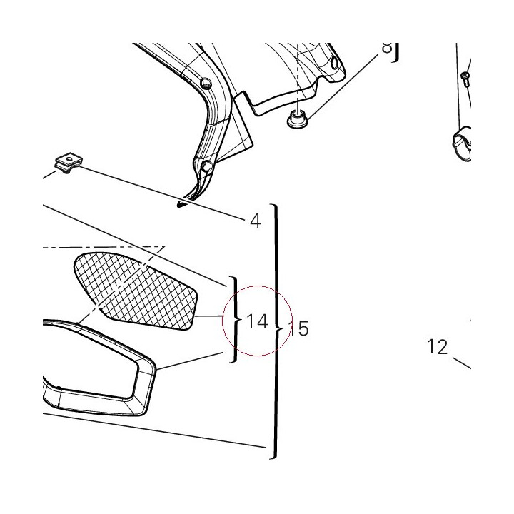 Air intake right 48420731A