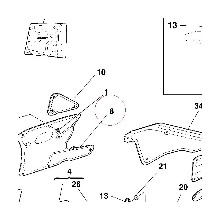 Insulating panel, right 48610631A