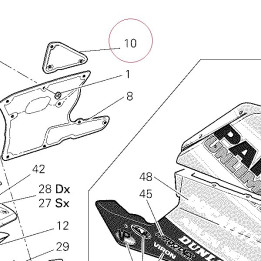 Acoustic insulation panel, right 48610692A