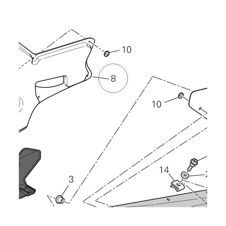 Insulating panel, right 48610742A