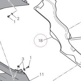 Acoustic insulation panel, left 48611171A
