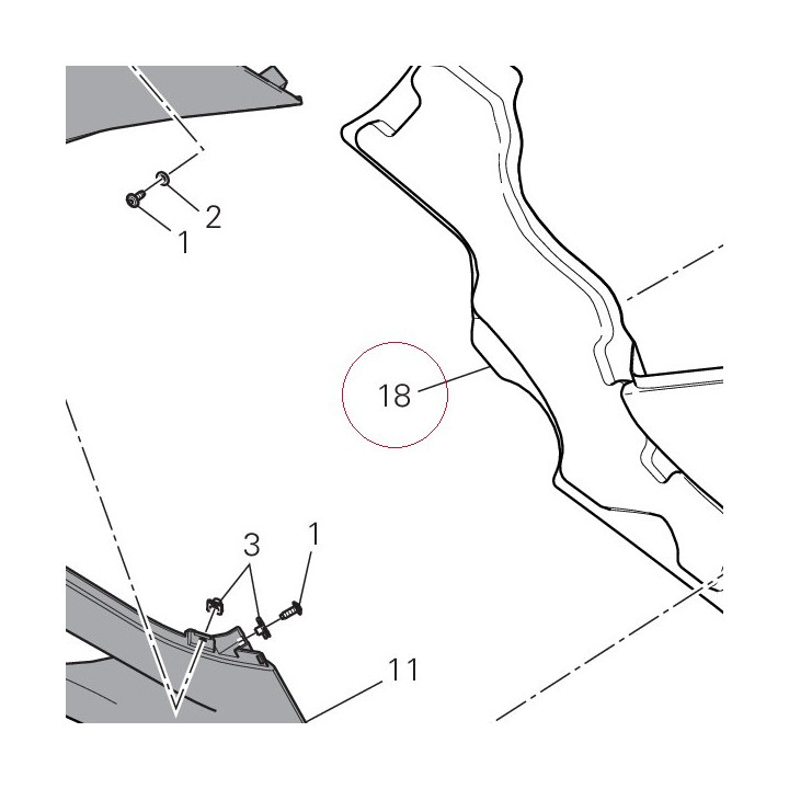 Acoustic insulation panel, left 48611171A