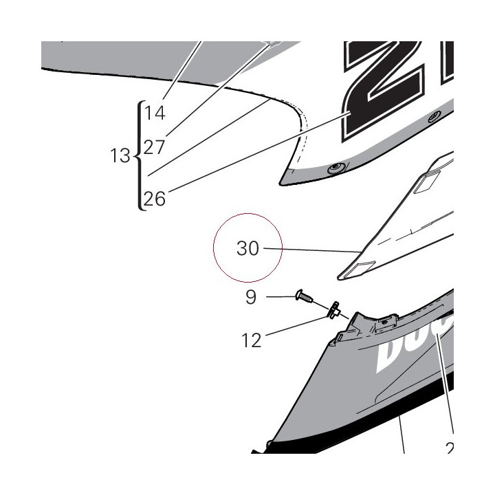 Acoustic insulation panel, left 48611171B