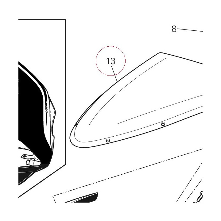 Windshield 48710391B