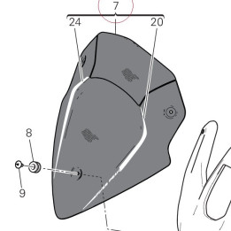 Windshield 487P0861AG
